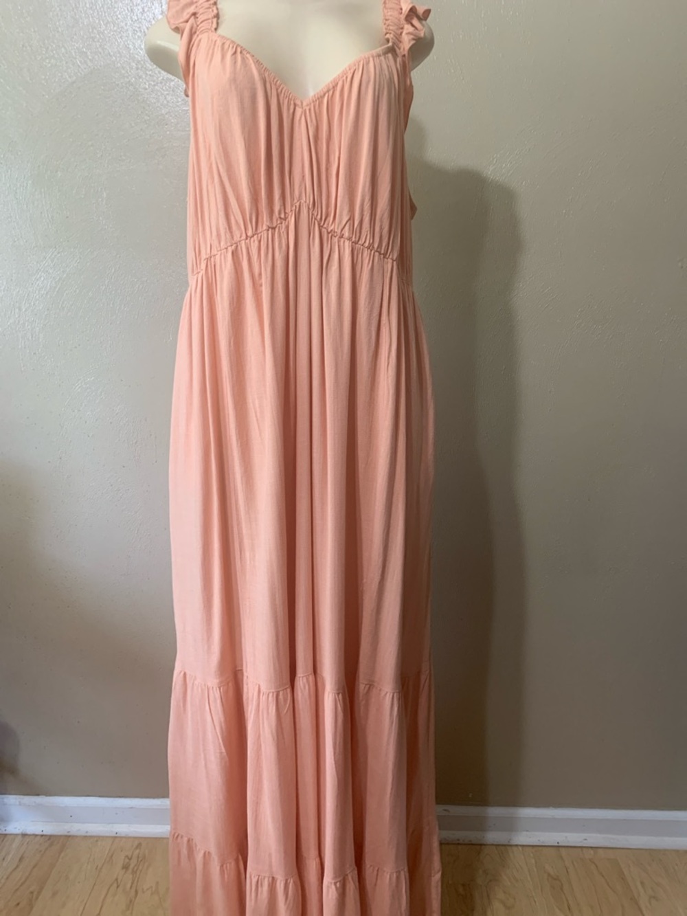 torrid Peach Pink Maxi Dress with Ruffle Straps - Picture 2 of 6